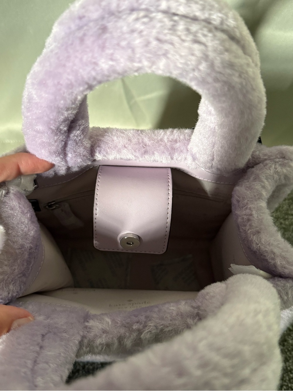 kate spade lavender plush mini tote - Picture 5 of 8